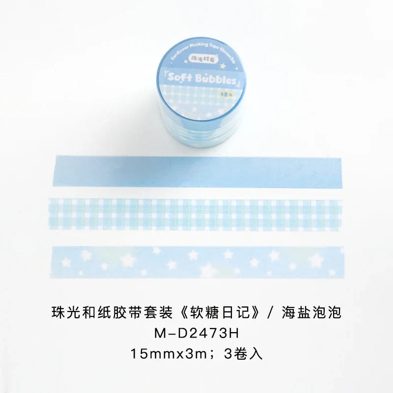 Cartoon Die-Cut Masking Tape for Scrapbooking & Journaling Decorative Craft Tape Qme A