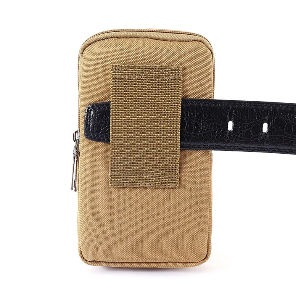 Men's Tactical MOLLE Belt Pouch – Canvas Phone Holster Bag Tactical Belt Pouch Qme