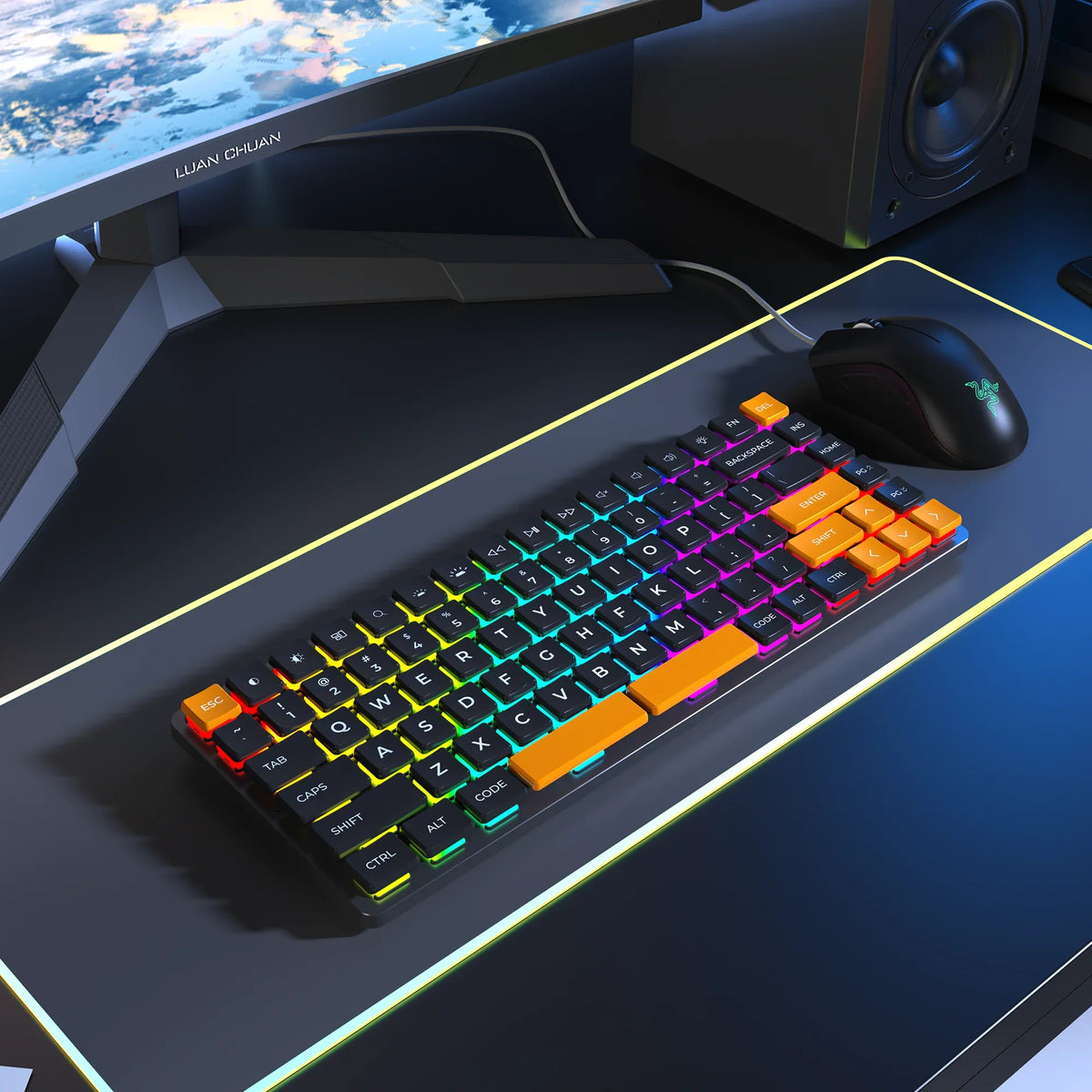CHOSFOX Low Profile PBT Keycaps | Kailh Choc 1350 Switch Mechanical Keyboard Keycaps Qme