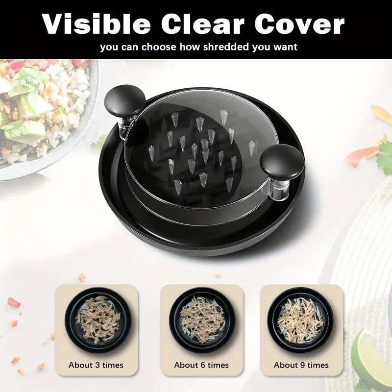 Large Meat Shredder Tool with Visible Lid – Chicken & Beef Meat Shredder Tool Qme