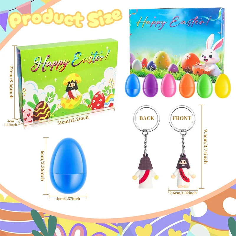 Jesus Mini Figurines Hide & Seek Sunday School Toy Set – 18 Pcs Mini Religious Figurines Qme Multicolor