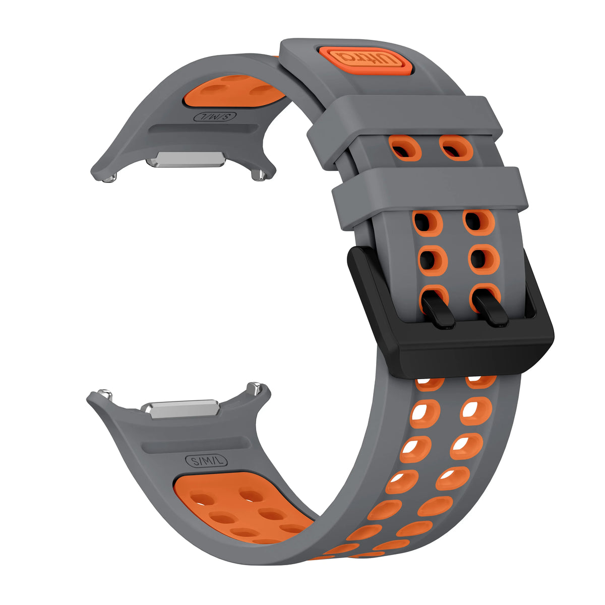 Silicone Sport Band for Samsung Galaxy Watch Ultra 2 – 11 Colors Silicone Watch Band Qme SpaceH Orange-B Galaxy watch Ultra