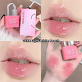 Gege Bear Lock Heart Moisturizing Lip Gloss Mirror – 6 Shades Moisturizing Lip Gloss Qme GX1279-1