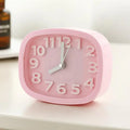 Creative Quartz Alarm Clock Desktop Ornament | Silent Clock Desktop Alarm Clock Qme Pink