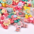 25 Mixed Flower Bow Embellishments – DIY Sewing & Craft Accessories Craft Bow Embellishments Qme mixed 10pcs