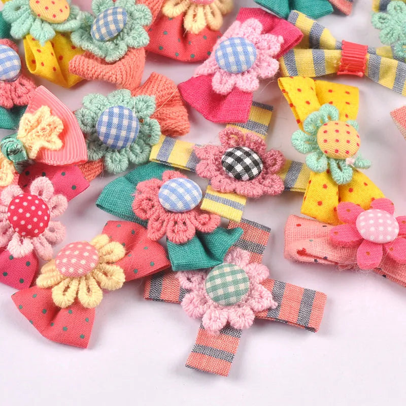 25 Mixed Flower Bow Embellishments – DIY Sewing & Craft Accessories Craft Bow Embellishments Qme mixed 10pcs