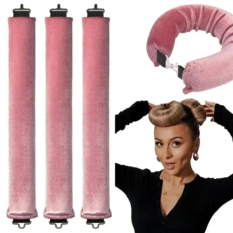 Heatless Hair Curler Headband – No Heat Foam Curling Rod Heatless Hair Curler Qme