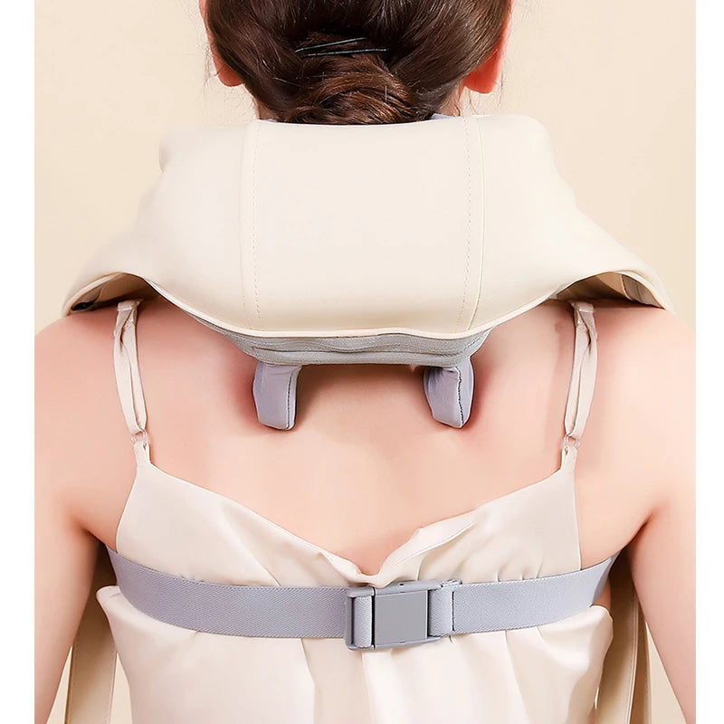 Shiatsu Neck & Shoulder Massager with LED Red Light | PAQIN Neck Shoulder Massager Qst