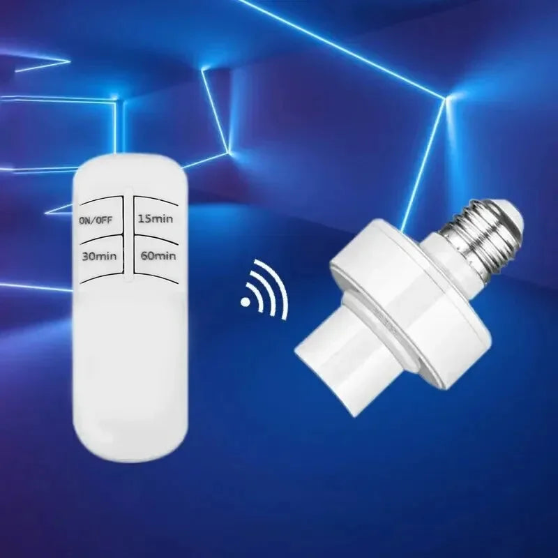 E27 Wireless Remote Smart Timer Lamp Holder 110V 220V | Qme Smart Timer Switch Qme