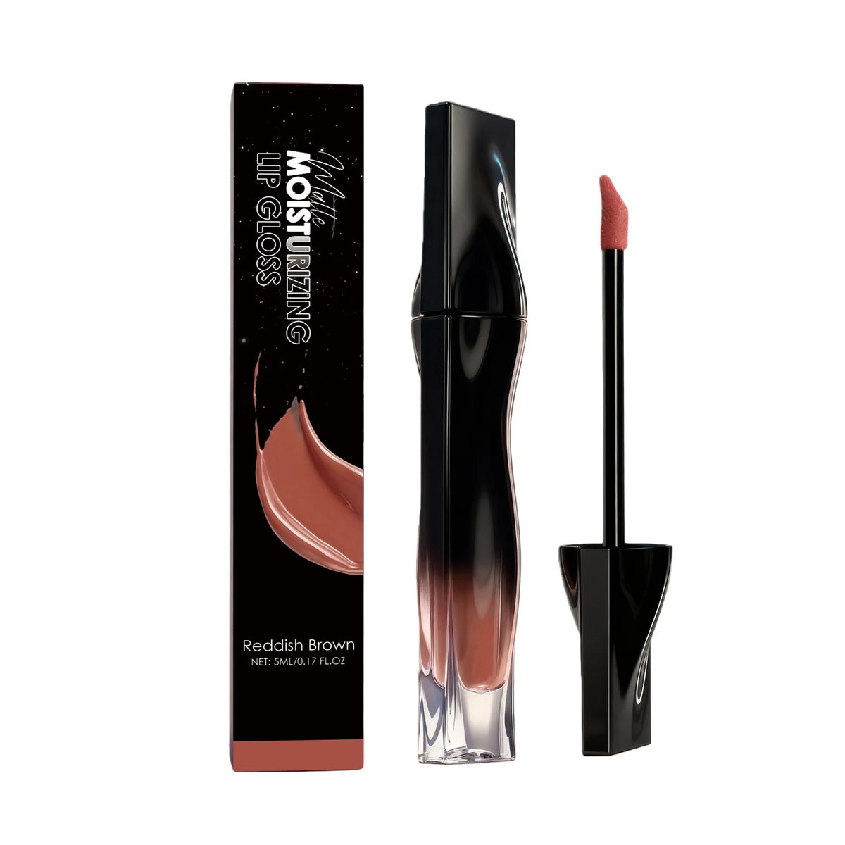 Zephoco Shimmer Lip Gloss – Long-Lasting Mirror Glaze 5ml Shimmer Lip Gloss Qst Reddish Brown