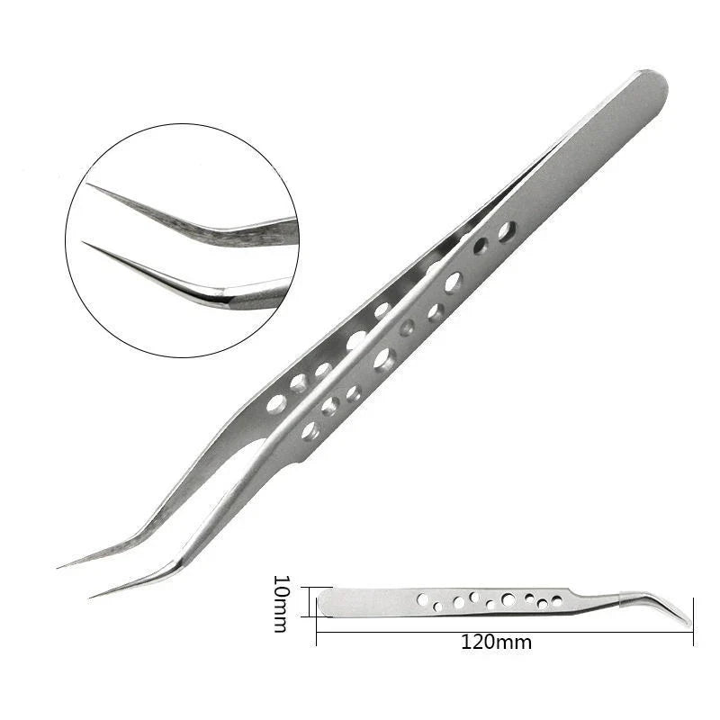 Precision Anti-Static Stainless Steel Tweezers | Qme Precision Tweezers Qme 02 Bent