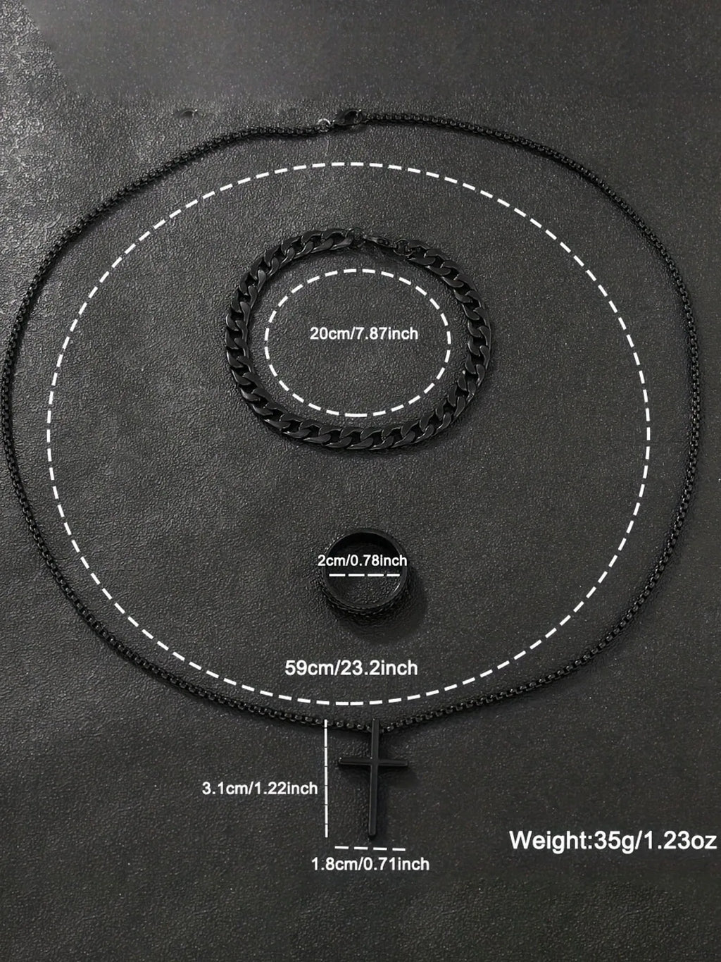 Men's Geneva 4-Piece Stainless Steel Watch & Bracelet Set Men's Jewelry Set Qme