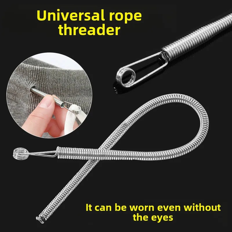 Bendable Drawstring Threader Clip for Pants, Hoodies & Elastic Drawstring Threader Tool Qme