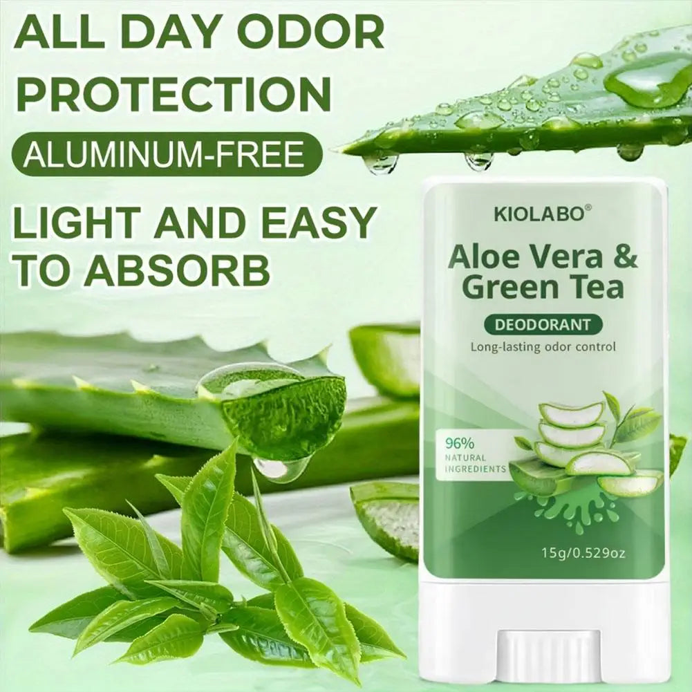 Aloe Vera Green Tea Deodorant Stick | Travel-Friendly Deodorant Stick Qme