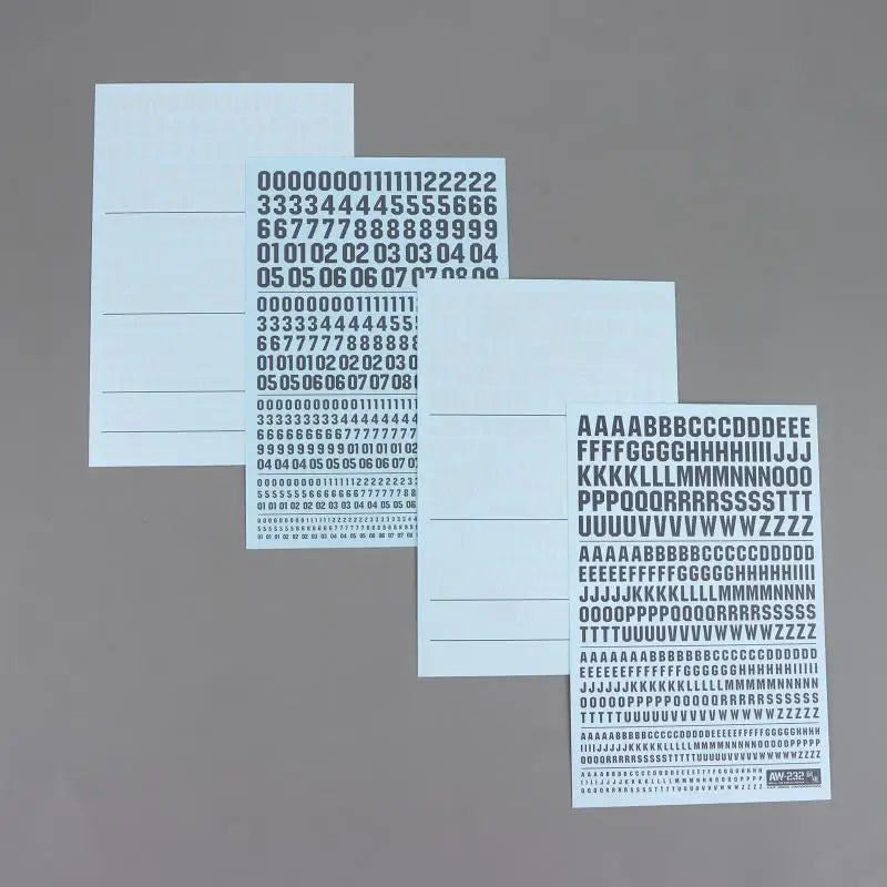 Number & Letter Water Transfer Decal Stickers – Non-Toxic Water Transfer Decals Qme