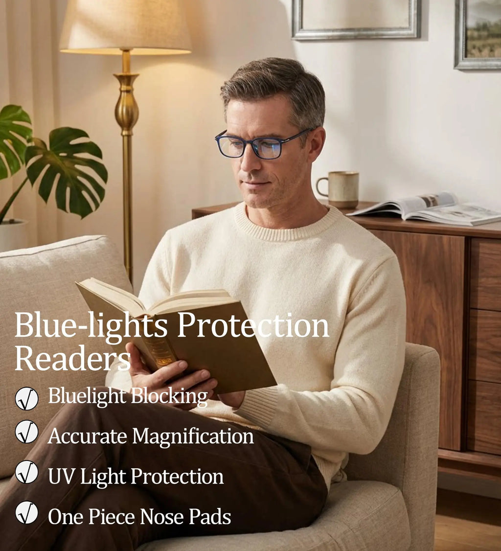 3-Pack Vintage Square Reading Glasses +1.0–+3.0 Unisex Reading Glasses Qst