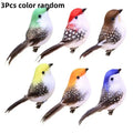 3D Artificial Foam Feather Birds Party Craft Decor – Set of 3 Decorative Craft Birds Qme 3Pcs