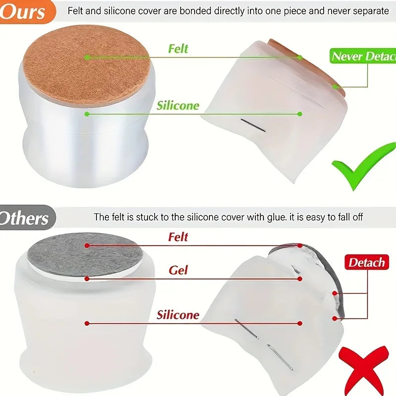 20-Pack Round Furniture Protective Pads – Heat-Insulating Furniture Protective Pads Qme