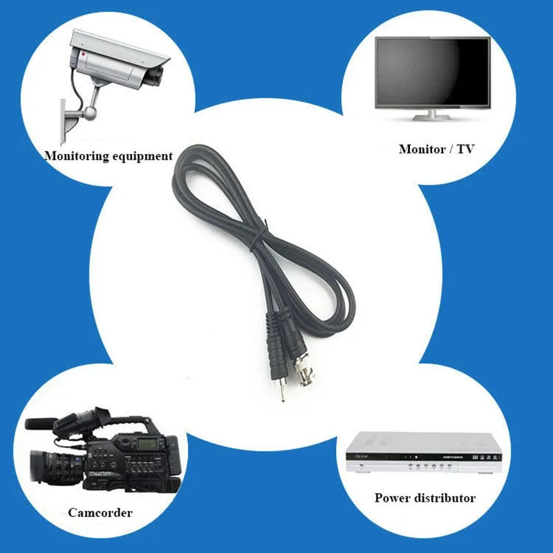 ESCAM 1M BNC Male to RCA Coaxial Video Cable Adapter Coaxial Video Adapter Qme