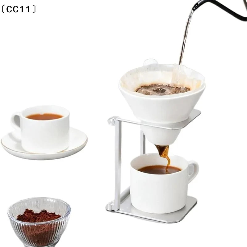 Foldable Aluminum Coffee Drip Stand – Portable Pour-Over Holder Coffee Drip Stand Qme