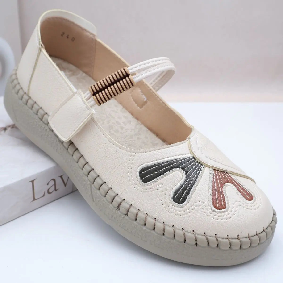 Women's Vintage Embroidered Mary Jane Flats – Non-Slip Canvas Mary Jane Flats Qst