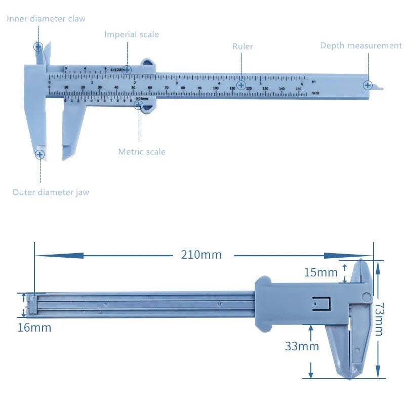 Eyebrow Measuring Caliper Ruler – Tattoo & Makeup Tool Makeup Measuring Tool Qme