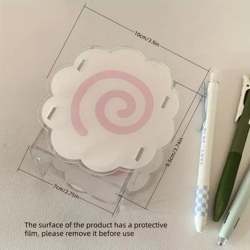 Cute Acrylic Fish Cake Pen Holder | Cloud-Shaped Desk Organizer Desk Pen Holder Qme