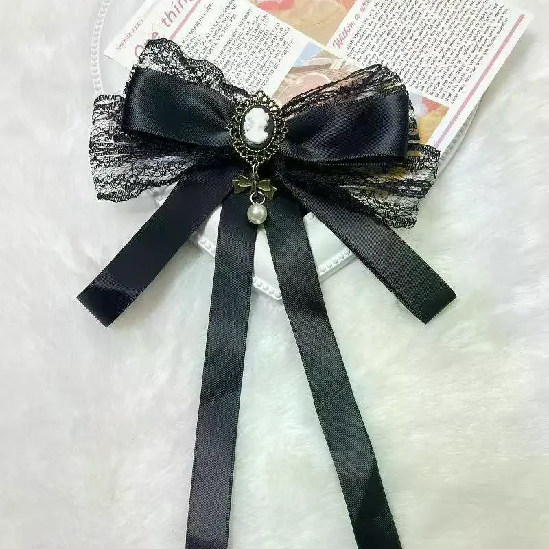 Rhinestone Crystal Bowknot Brooch Clip – Fabric Bow Accessory Bowknot Brooch Clip Qme