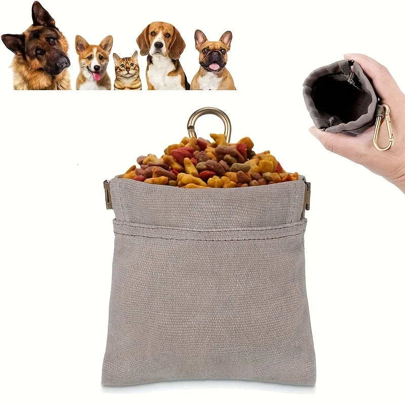 Dog Training Treat Bag – Waterproof Canvas Waist Snack Pouch Dog Training Treat Bag Qme