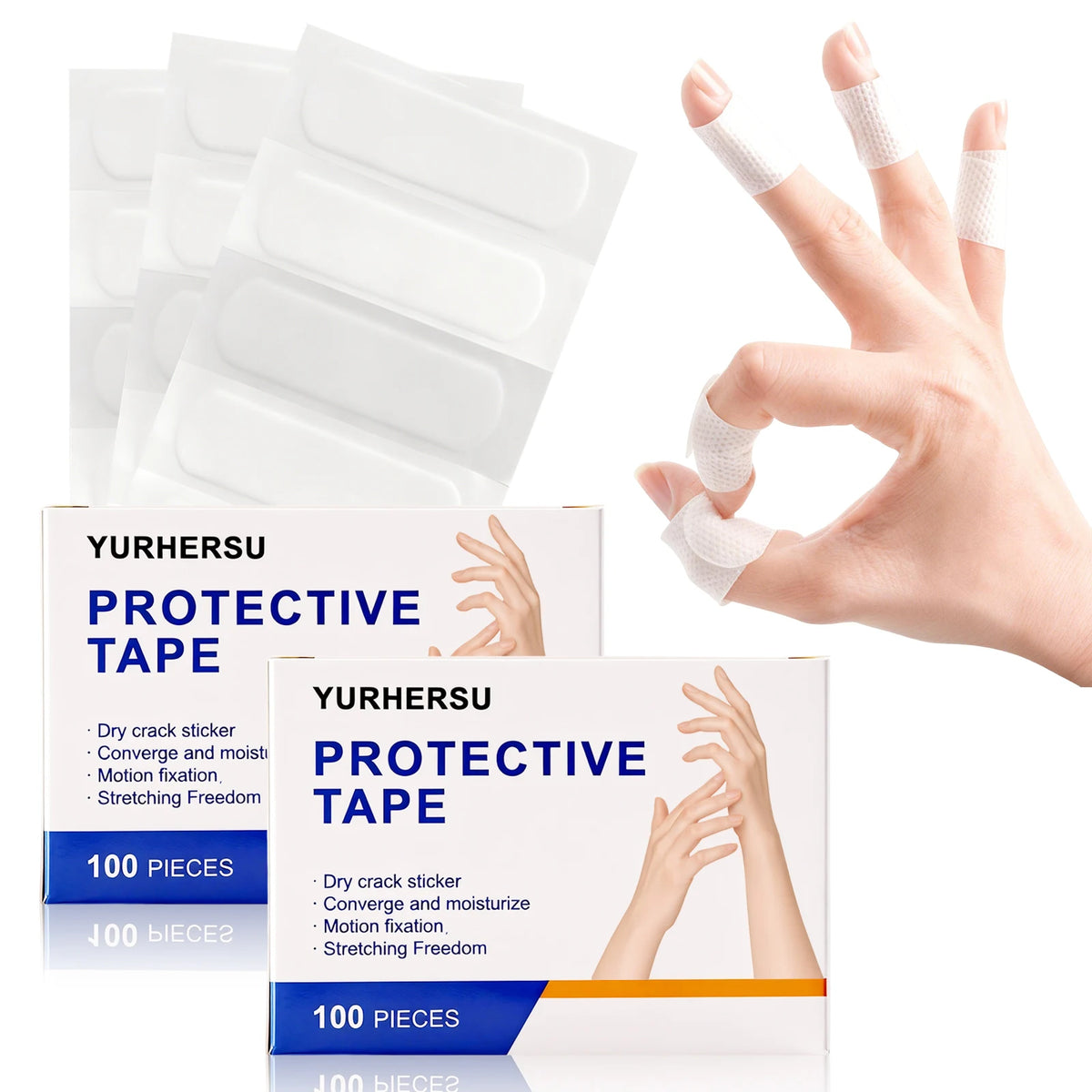 YURHERSU Hydrocolloid Hand Patches – Moisturizing Dry Skin Hand Skin Patch Qst 1pcs 100pcs
