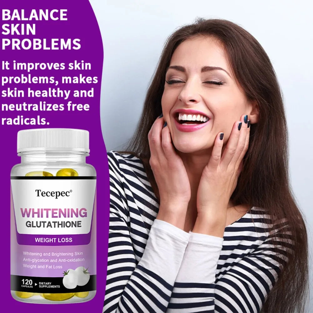 White Tomato Glutathione Capsules – Brightening Antioxidant Antioxidant Supplement Qst