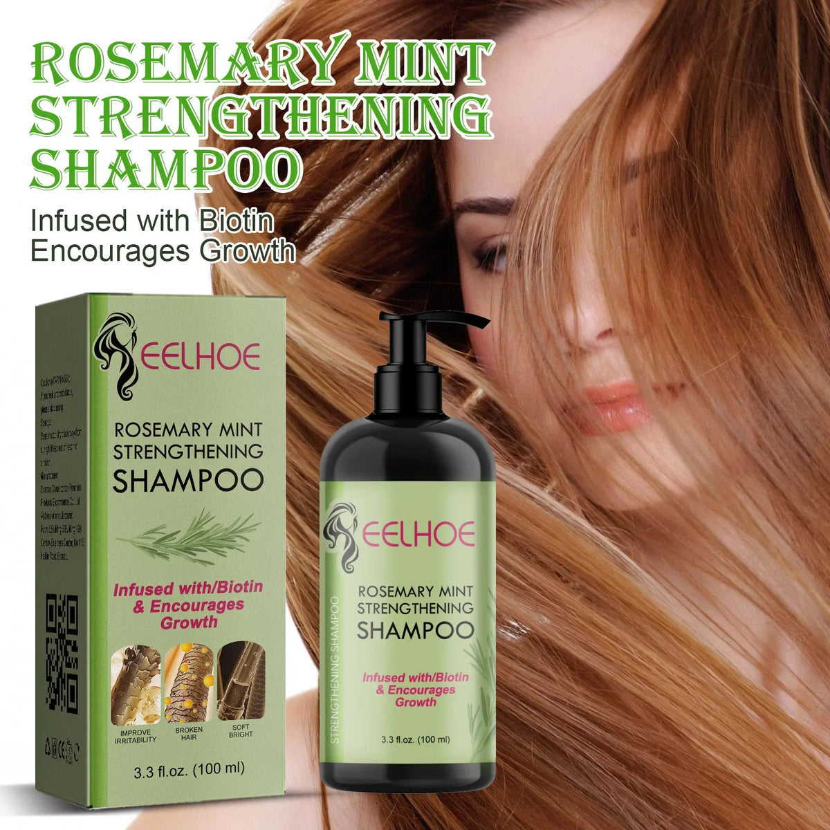 EELHOE Rosemary Nourishing Shampoo 100ml – All Hair Types Nourishing Shampoo Qst