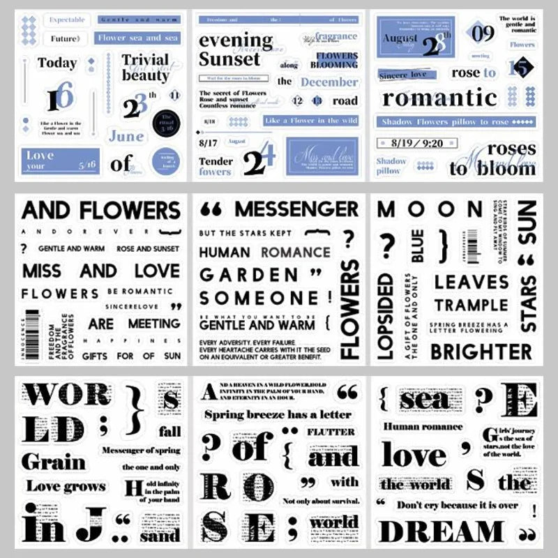 Alphabet Sticker Book – Minimalist DIY Scrapbook Stickers Decorative Sticker Book Qme