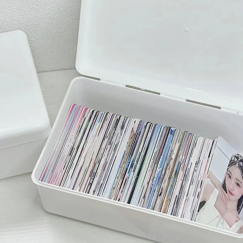Photocard Idol Card Dustproof Storage Box | Qme Organizer Card Storage Box Qme