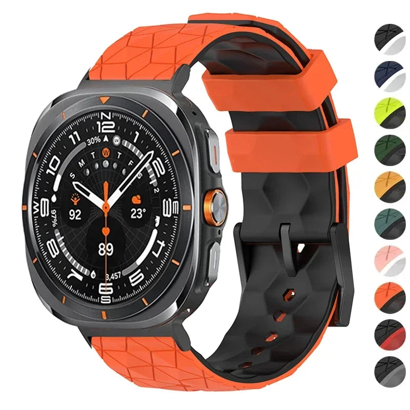 Silicone Sport Strap for Samsung Galaxy Watch 7 Ultra – 40 Colors Silicone Watch Strap Qme