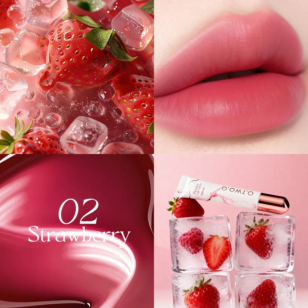 O TWO Peel-Off Lip Stain Tattoo | 48H Color-Lock, 4 Shades Peel-Off Lip Stain Qme