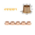 Flanged Self-Lubricating Copper Bushing | Powder Metallurgy 5pk Sleeve Bearing Bushing Qme 4x6x456