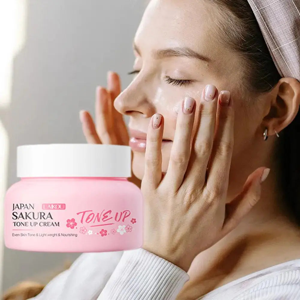 Sakura Tone-Up Cream | Hydrating Skin Tone Balancer Skin Tone Cream Qme