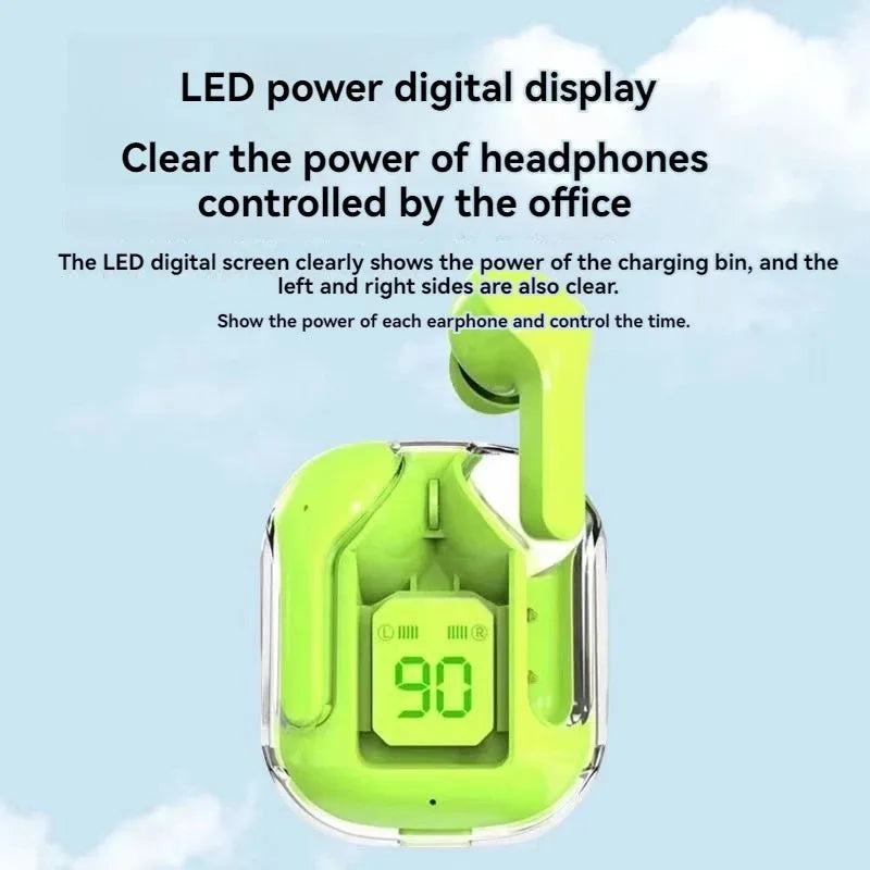 T6 TWS Wireless Earbuds | LED Display, Mic & Stereo Sound Wireless Earbuds Qme