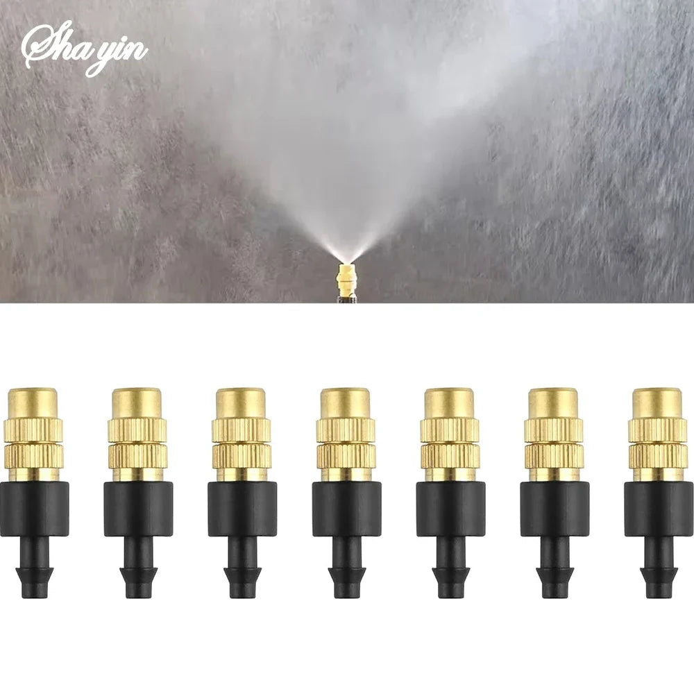 PVC Outdoor Misting Cooling System – Brass Micro Sprinklers Garden Misting System Qme