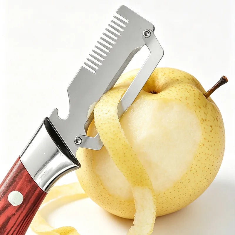 3-in-1 Stainless Steel Vegetable Peeler with Bottle Opener Vegetable Peeler Qst
