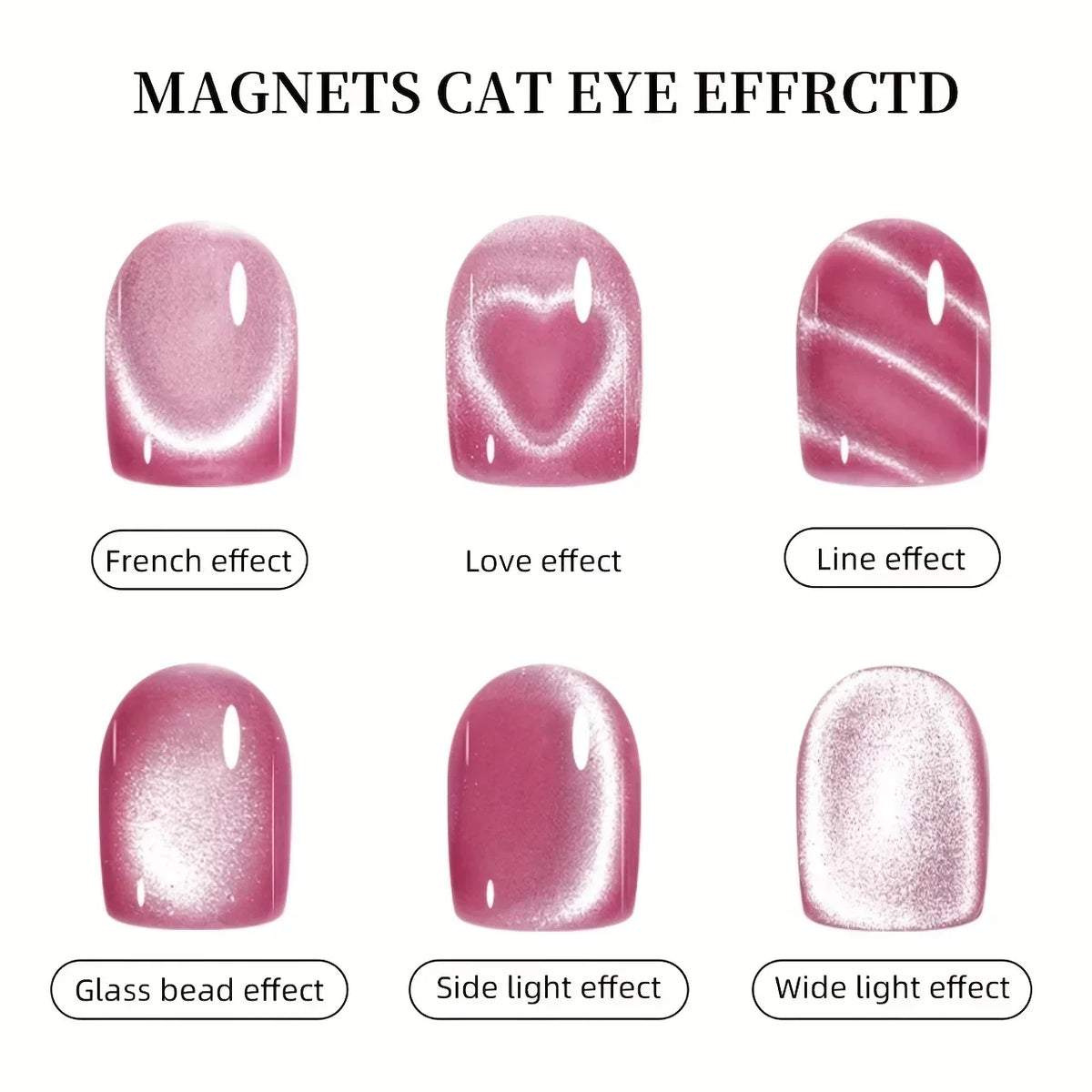 Y2K Nail Art Set – Heart, Snake & Cat Eye Checkered Design Nail Art Set Qme