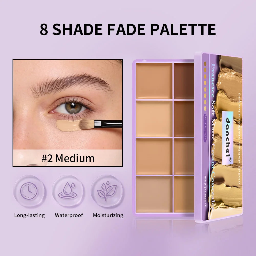 Multi-Shade Concealer Palette – Waterproof Matte Cream Concealer Palette Qst