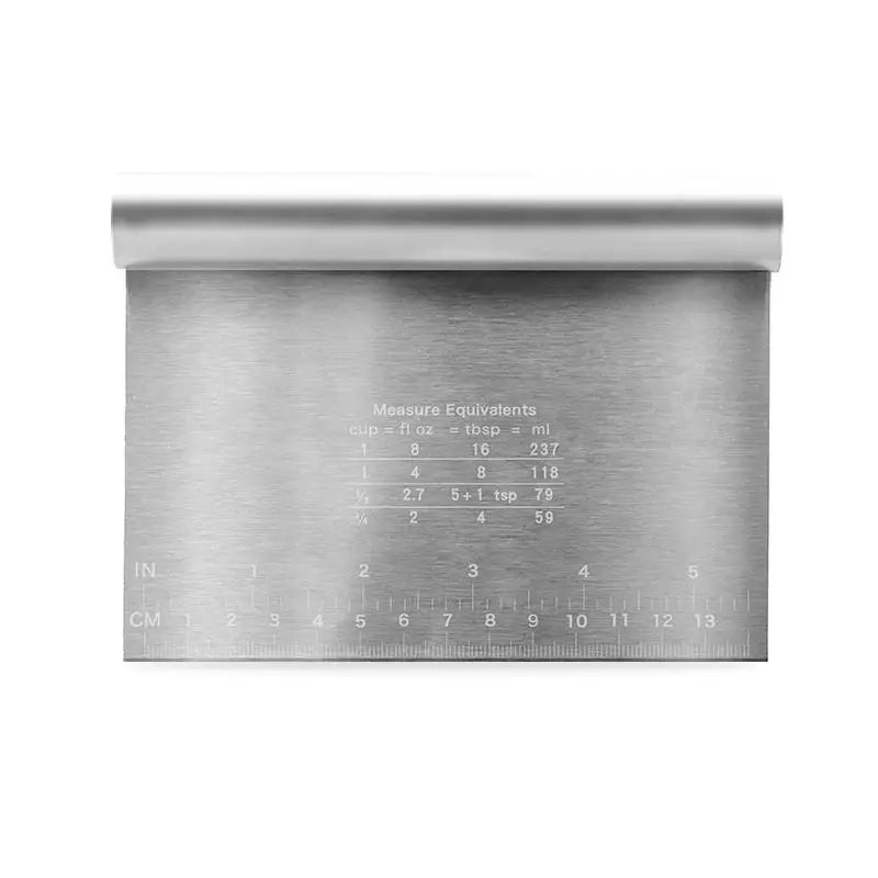 Stainless Steel Cake Scraper & Edge Smoother with Scale Cake Decorating Tool Qst