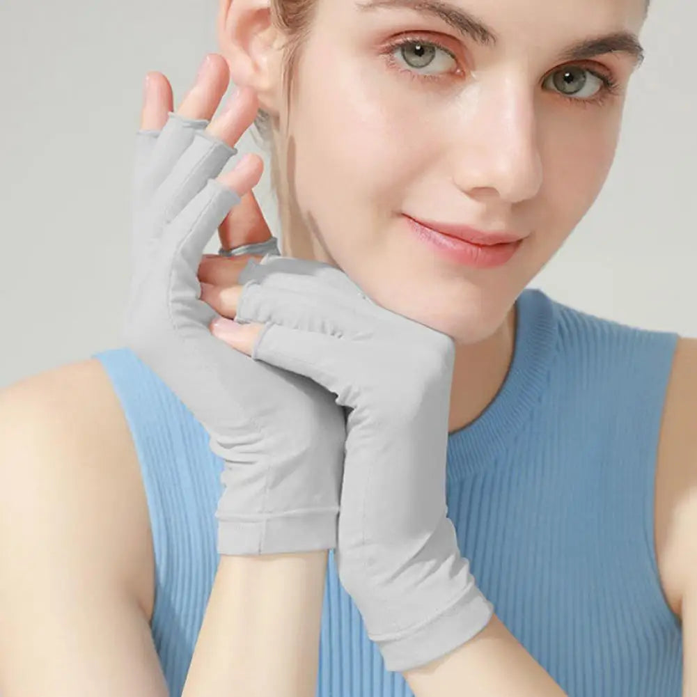 UV Protection Gloves for Nail Art Gel LED Lamp – 1 Pair UV Nail Art Gloves Qme