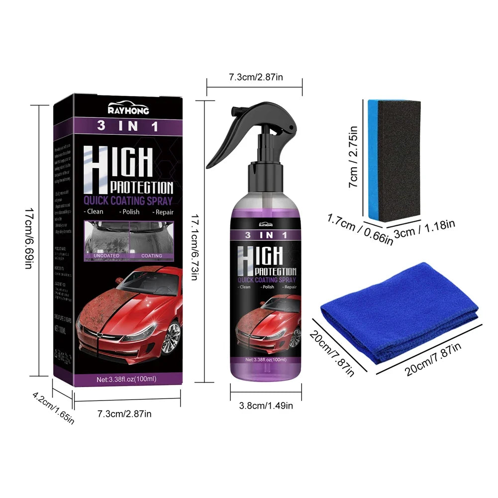 Nano Ceramic Coating Spray Wax – Car Polish & Scratch Care Ceramic Coating Spray Qme
