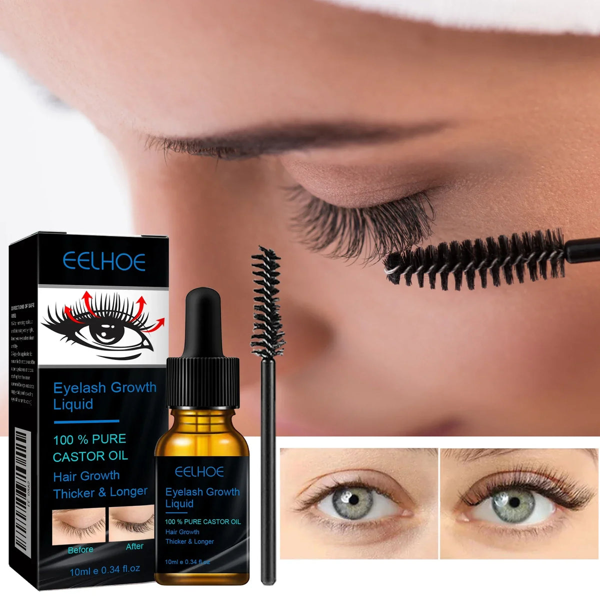 Castor Oil Eyebrow Growth Serum – Fuller, Defined Brows Eyebrow Growth Serum Qme