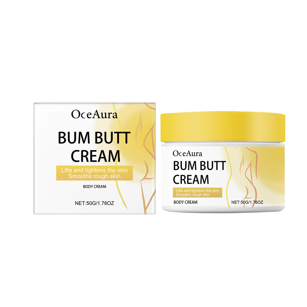 OceAura Butt Firming Cream – Collagen & Retinol Body Toner Body Firming Cream Qst 1PC