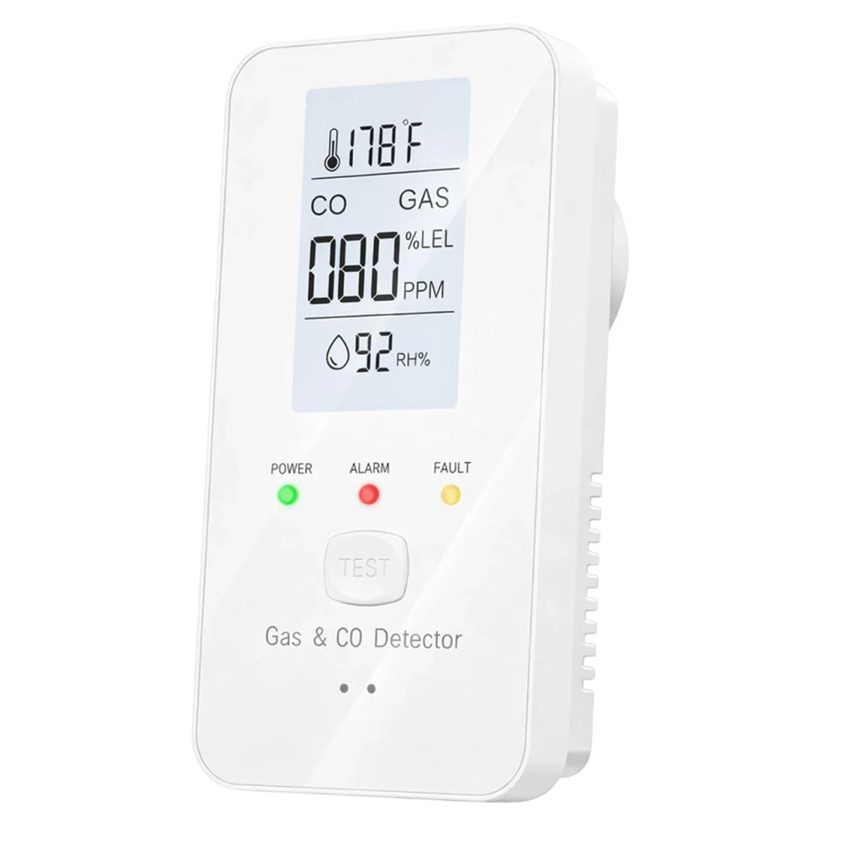 4-in-1 Gas & CO Alarm – Natural Gas, Propane, Methane Detector Gas & CO Alarm Detector Qme WHITE EU Plug