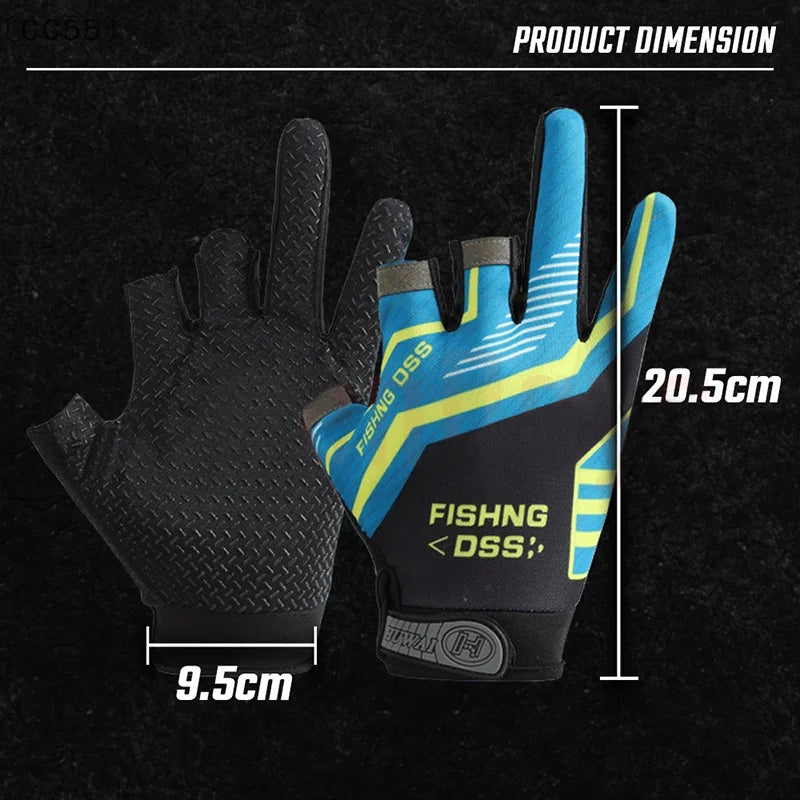 3-Finger Exposed Fishing Gloves – Breathable Anti-Slip UV Protection Fishing Gloves Qst